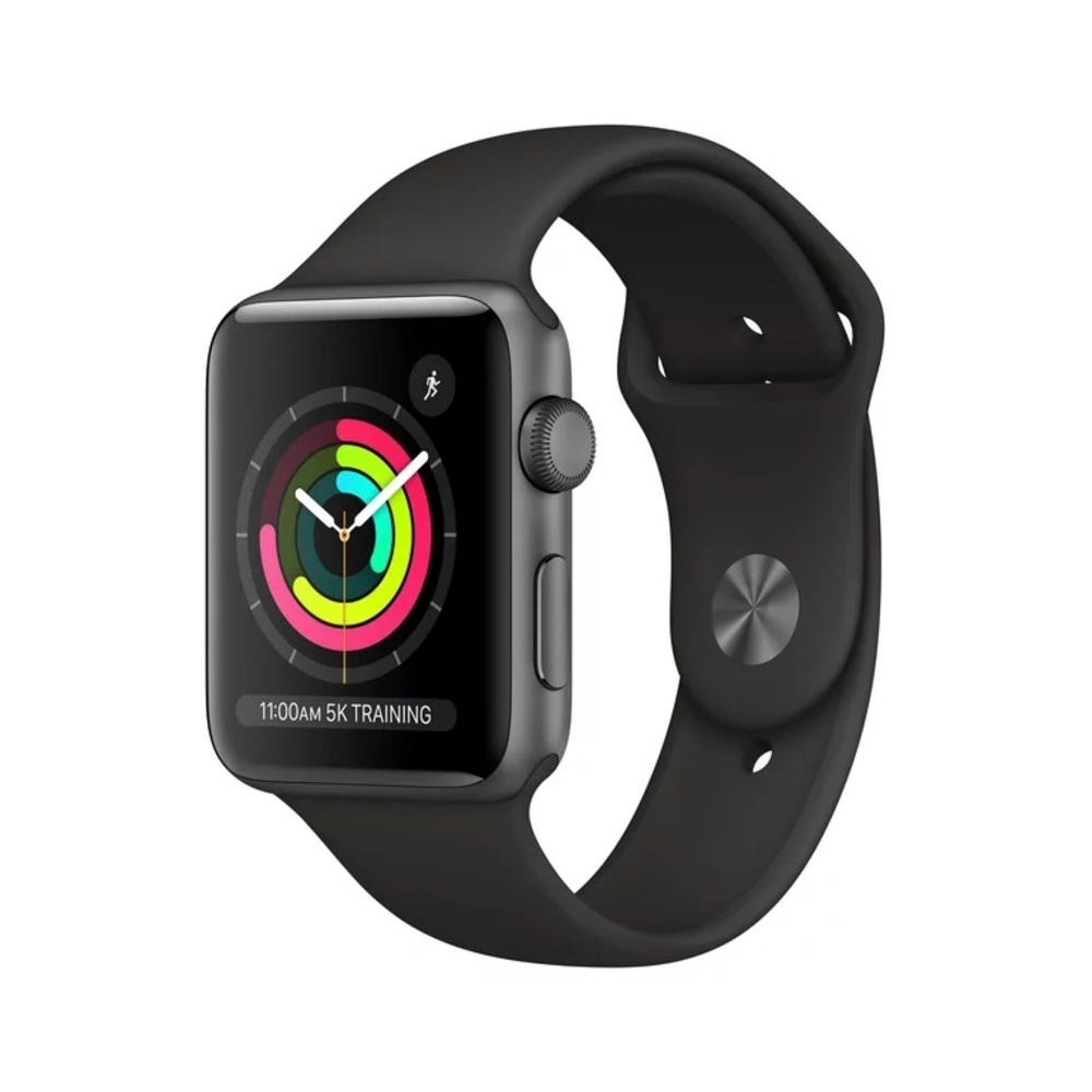 Apple Watch Series 3 38mm Space Grey Aluminum with Black Sport Band